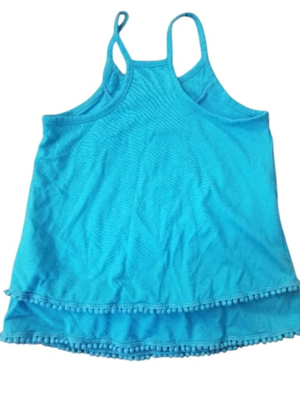 JUSTICE Turquoise Blue Racer Back Tank Top Girls Size 7